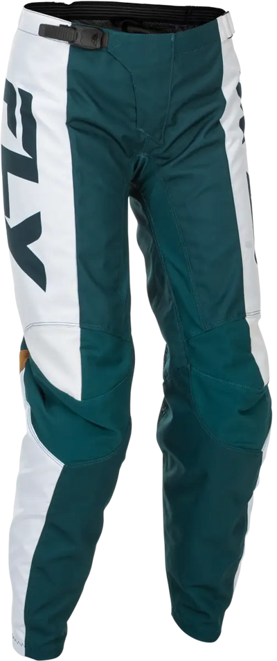 Women's F 16 Pants Teal/White/Gold Sz 09/10 - FLY RACING