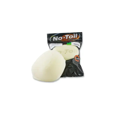 White oval sponge with No Toil branded package for extreme condition air filter use