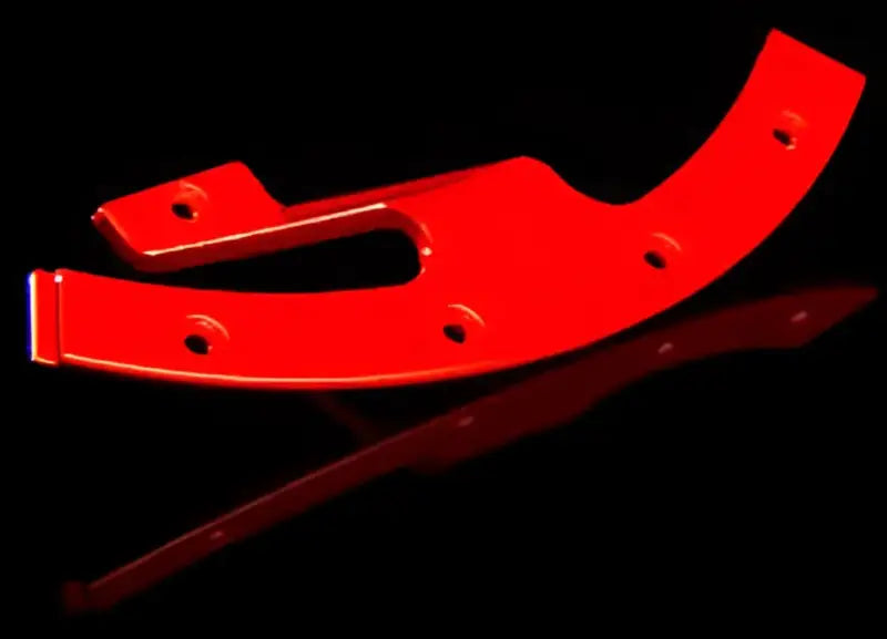 Red metal bracket with mounting holes for XD827 Mid Spoke Wheel Pros Mid Spoke insert