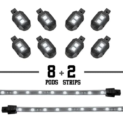 LED light kit for Xk Glow XK034001-W White Strip 10Pc, perfect for brightening any space