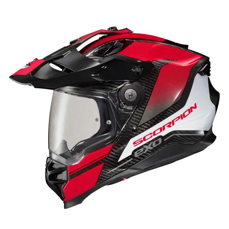 XT9-1075 Scorpion Exo Xt9000 Carbon Full-Face Helmet Trailhead Dark Red Lg - Helmets