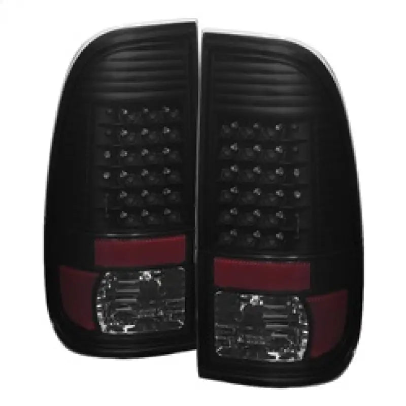 Xtune Ford F250/350/450/550 Super Duty 99-07 LED Tail Lights Black Smoke ALT-JH-FF15097-LED-BKSM - Truck & Automotive