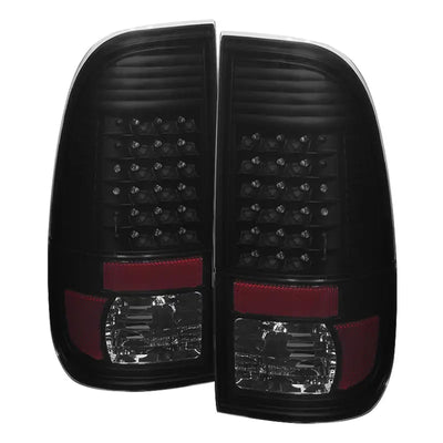 Xtune Ford F250/350/450/550 Super Duty 99-07 LED Tail Lights Black Smoke ALT-JH-FF15097-LED-BKSM - Truck & Automotive