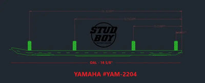 YAM-R2204-40 Stud Boy Round Bars 4 Inch Yam - Skis/Carbides/Runners