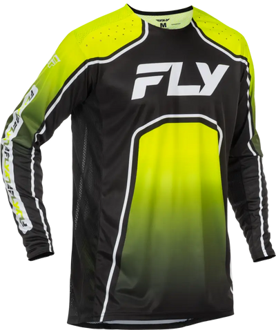 Youth Rayce Bicycle Jersey Lime/Black/White Yl - FLY RACING