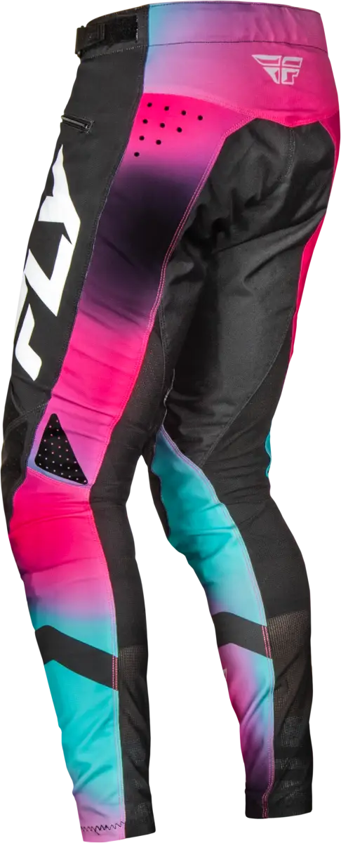 Youth Rayce Bicycle Pants Fuschia/Black/Teal Sz 20 - FLY RACING