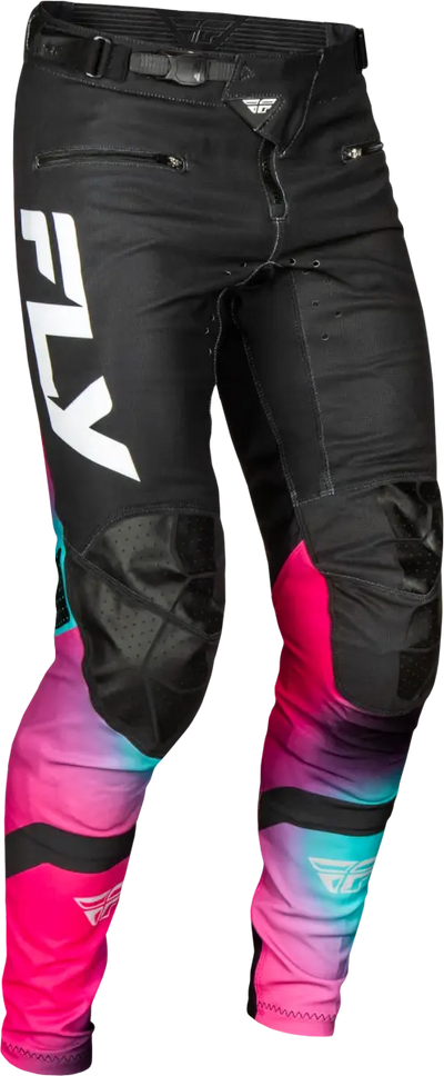 Youth Rayce Bicycle Pants Fuschia/Black/Teal Sz 18 - FLY RACING