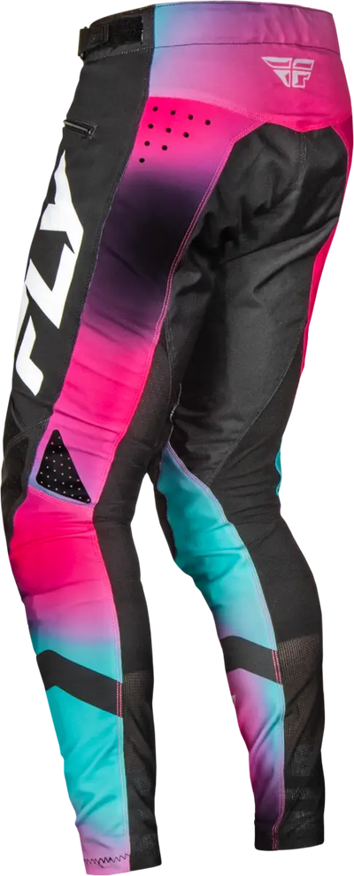 Youth Rayce Bicycle Pants Fuschia/Black/Teal Sz 18 - FLY RACING