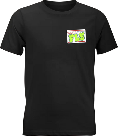 Youth Fly Graffiti Tee Black Ym - FLY RACING