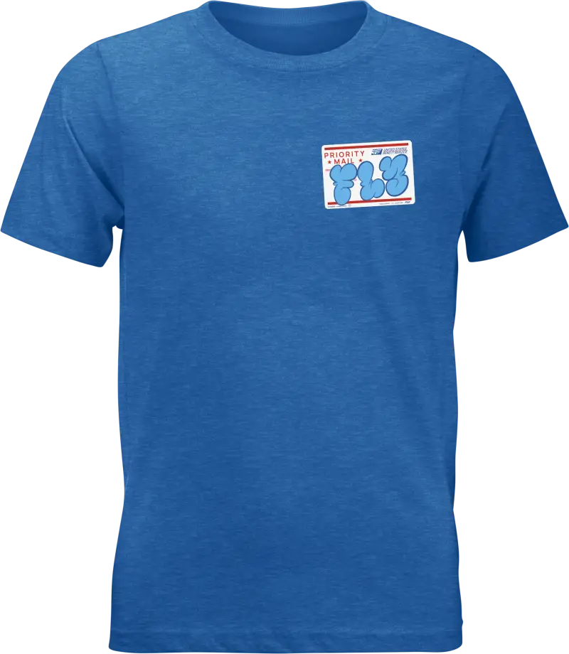 Youth Fly Graffiti Tee Blue Yl - FLY RACING