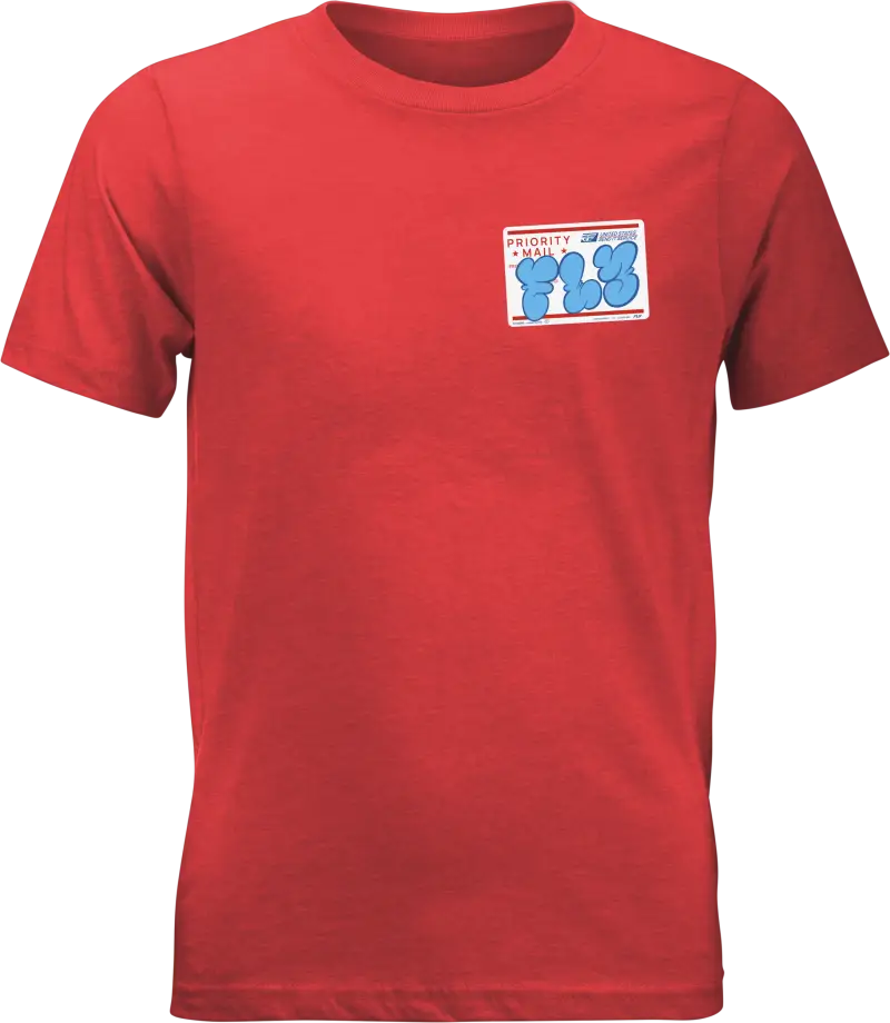 Youth Fly Graffiti Tee Red Ym - FLY RACING