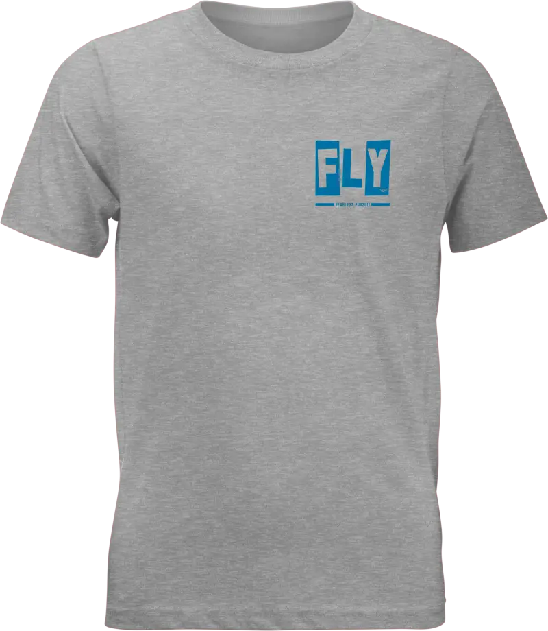 Youth Fly Punk Tee Grey Ys - FLY RACING