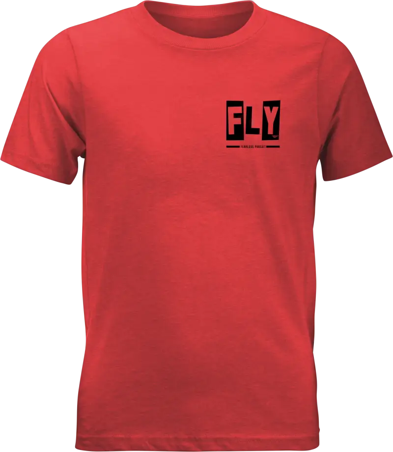 Youth Fly Punk Tee Red Yl - FLY RACING