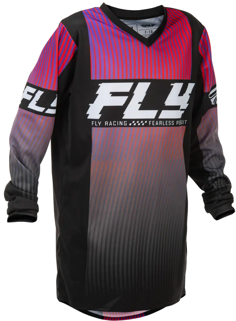 Youth F 16 Jersey Black/Red/Purple Yl - FLY RACING
