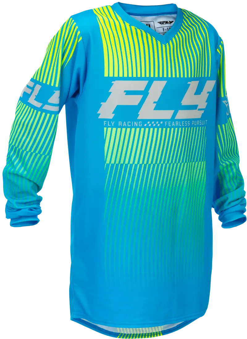Youth F 16 Jersey Blue/Hi Vis Ys - FLY RACING