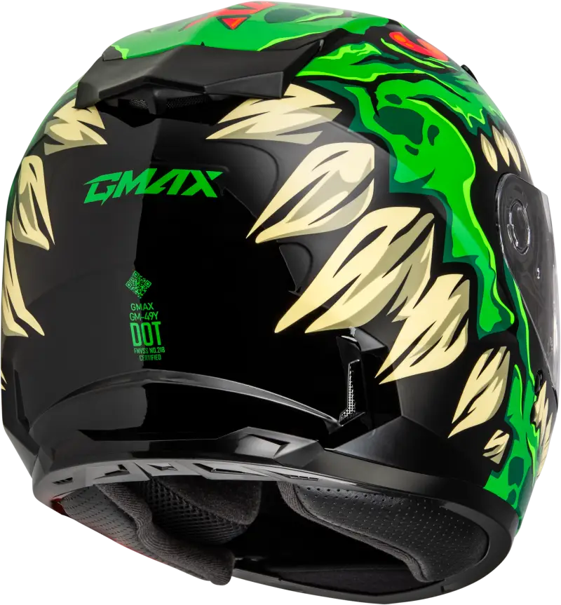 Youth Gm 49y Drax Snow Helmet Green Yl - Powersports