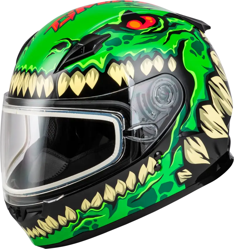 Youth Gm 49y Drax Snow Helmet Green Yl - Powersports