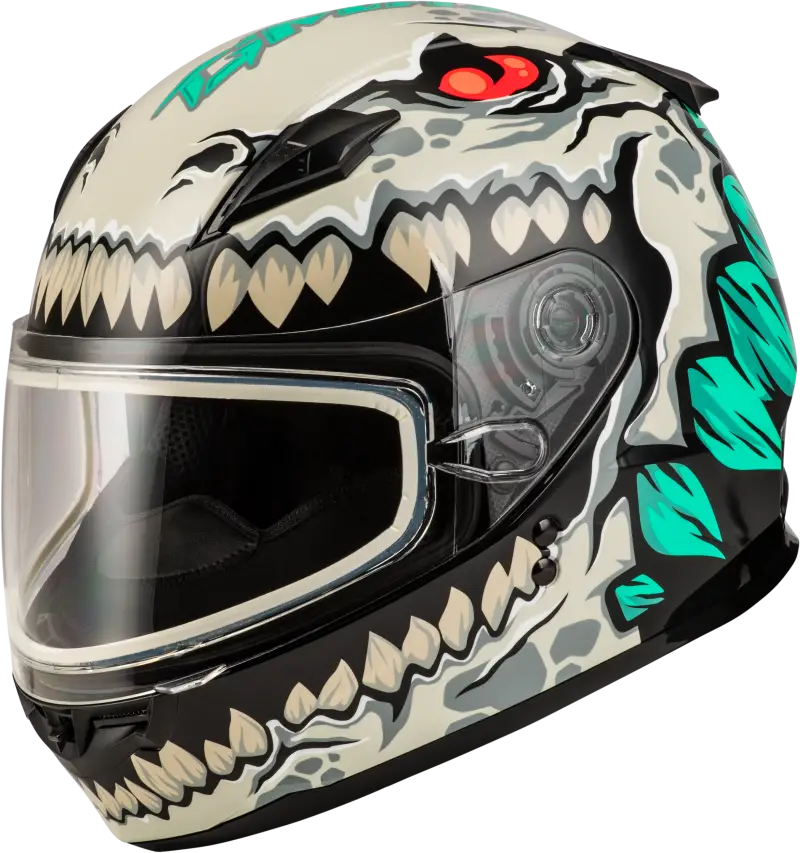 Youth Gm 49y Drax Snow Helmet Silver Ys - Powersports