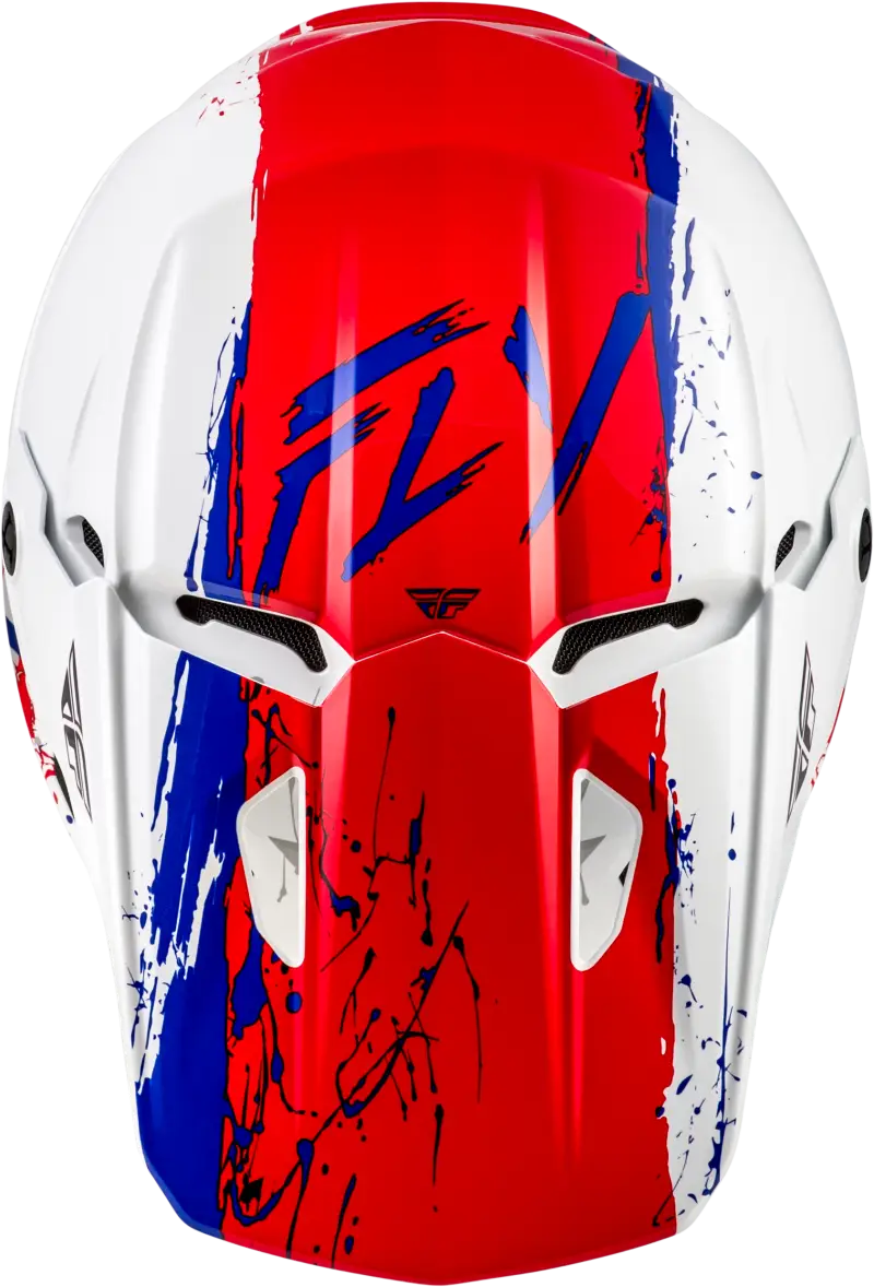 Youth Kinetic Drip Helmet Red/White/Blue Ym - FLY RACING
