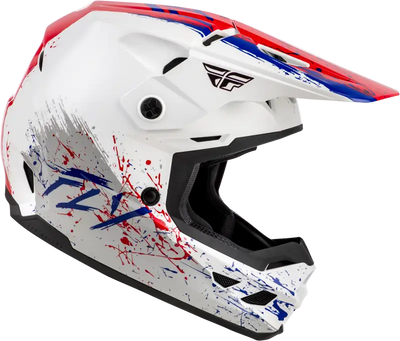 Youth Kinetic Drip Helmet Red/White/Blue Ym - FLY RACING