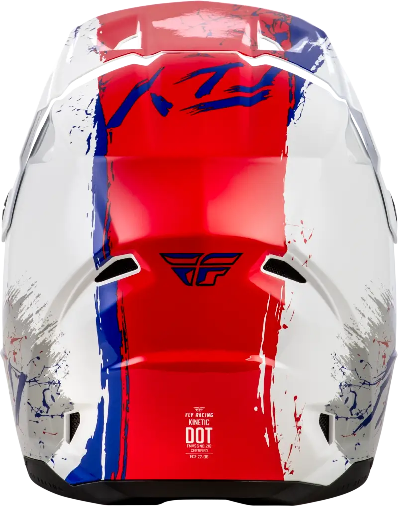 Youth Kinetic Drip Helmet Red/White/Blue Ym - FLY RACING