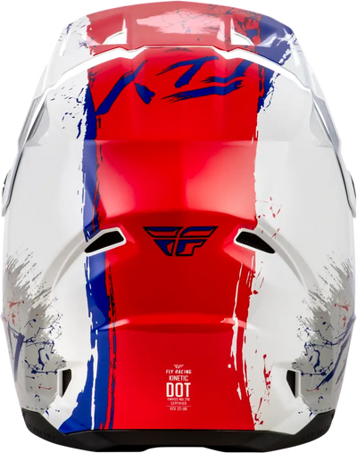 Youth Kinetic Drip Helmet Red/White/Blue Ys - FLY RACING