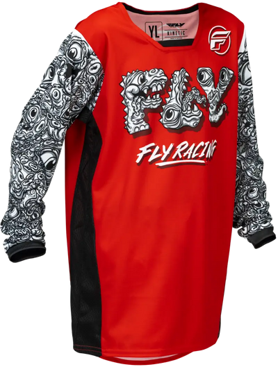 Youth Kinetic Mutant Jersey Red/White/Black Ys - FLY RACING