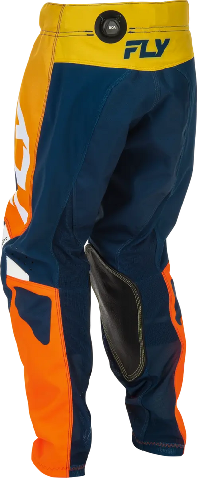Youth Kinetic Pants Navy/Orange Sz 24 - FLY RACING