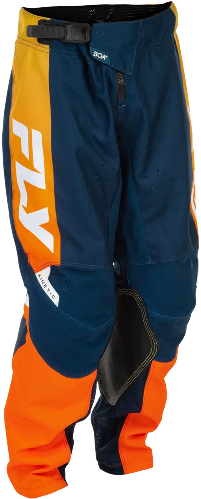 Youth Kinetic Pants Navy/Orange Sz 24 - FLY RACING