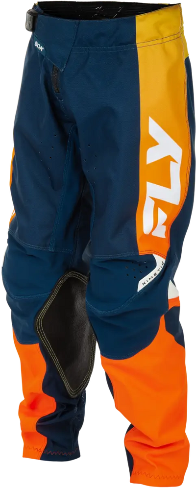 Youth Kinetic Pants Navy/Orange Sz 24 - FLY RACING