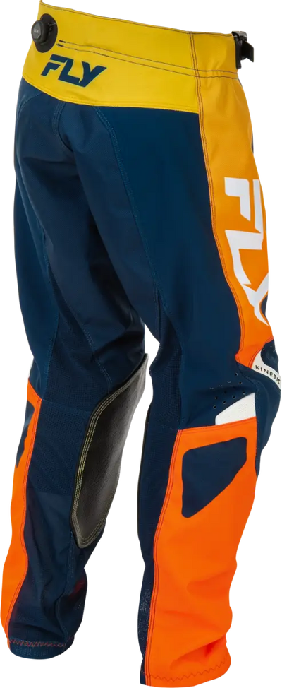 Youth Kinetic Pants Navy/Orange Sz 22 - FLY RACING