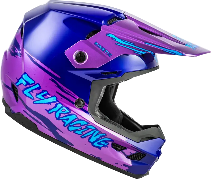 Youth Kinetic Surge Helmet Pink/Purple/Teal Yl - FLY RACING