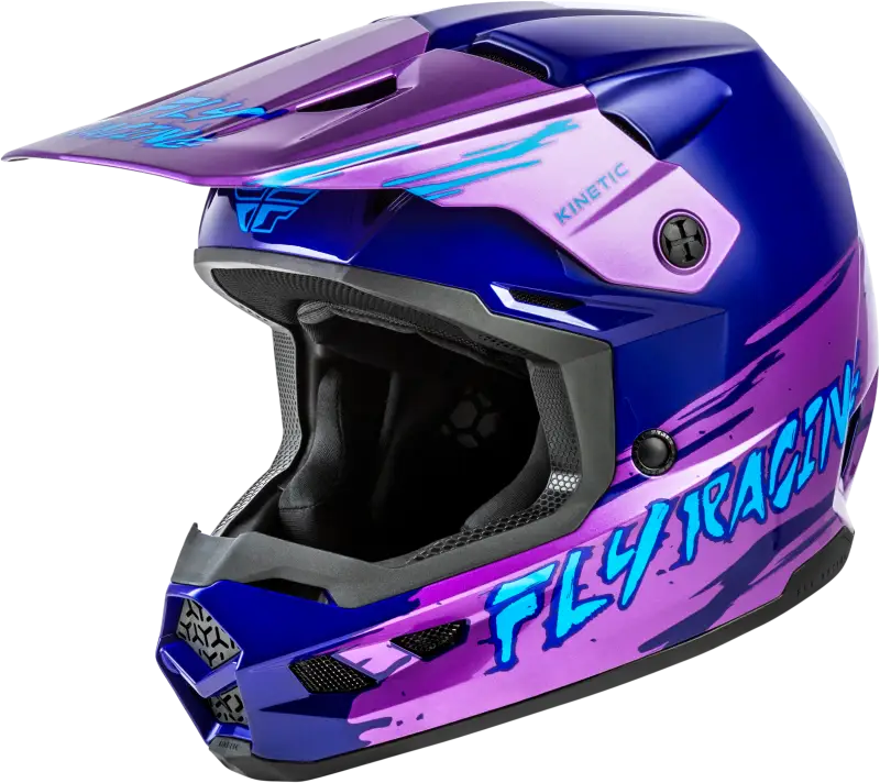 Youth Kinetic Surge Helmet Pink/Purple/Teal Ym - FLY RACING