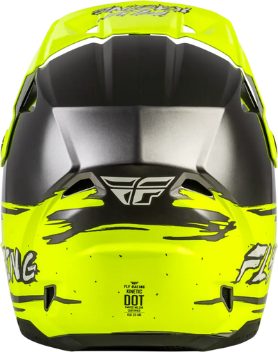 Youth Kinetic Surge Helmet Grey/Hi Vis Yl - FLY RACING