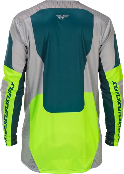 Youth Lite Jersey Grey/Lime/Teal Yxl - FLY RACING