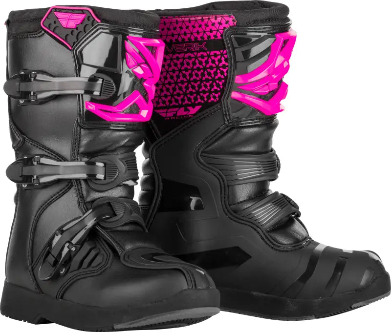 364-67905 FLY RACING Youth Maverik Boots Pink/Black Sz 05