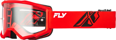 Youth Focus Goggle Red/Black W/ Clear Lens - FLY RACING