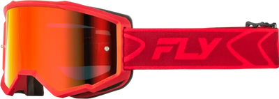 Youth Zone Goggle Red/Crimson W/ Red Mirror/Smoke Lens - FLY RACING