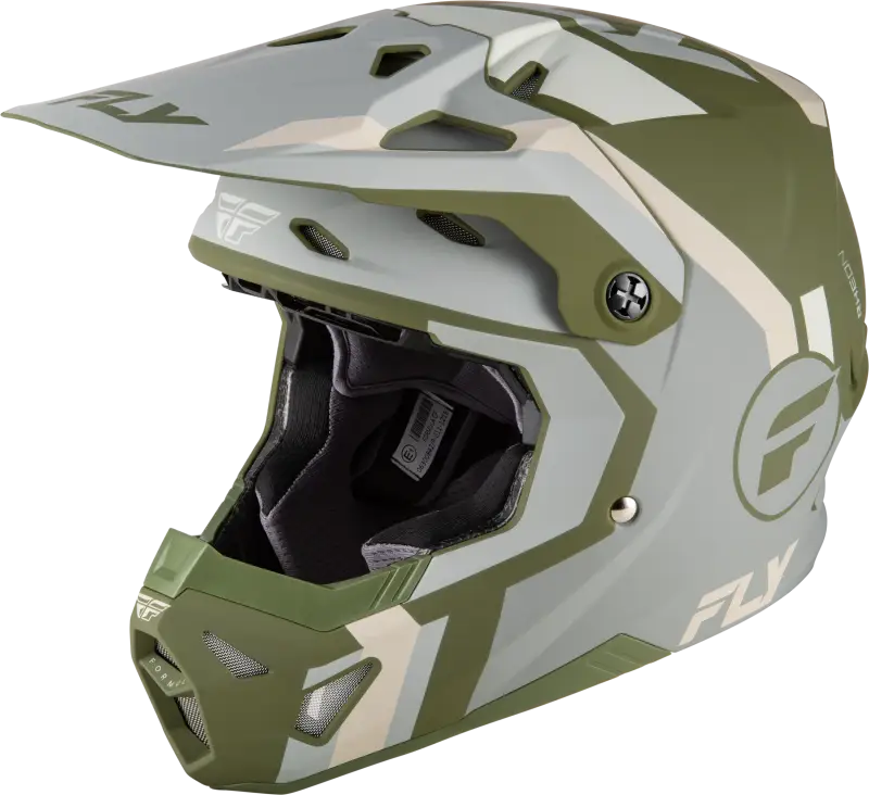 Youth Formula Cp Seal Helmet Matte Stone/Khaki/Olive Yl - FLY RACING