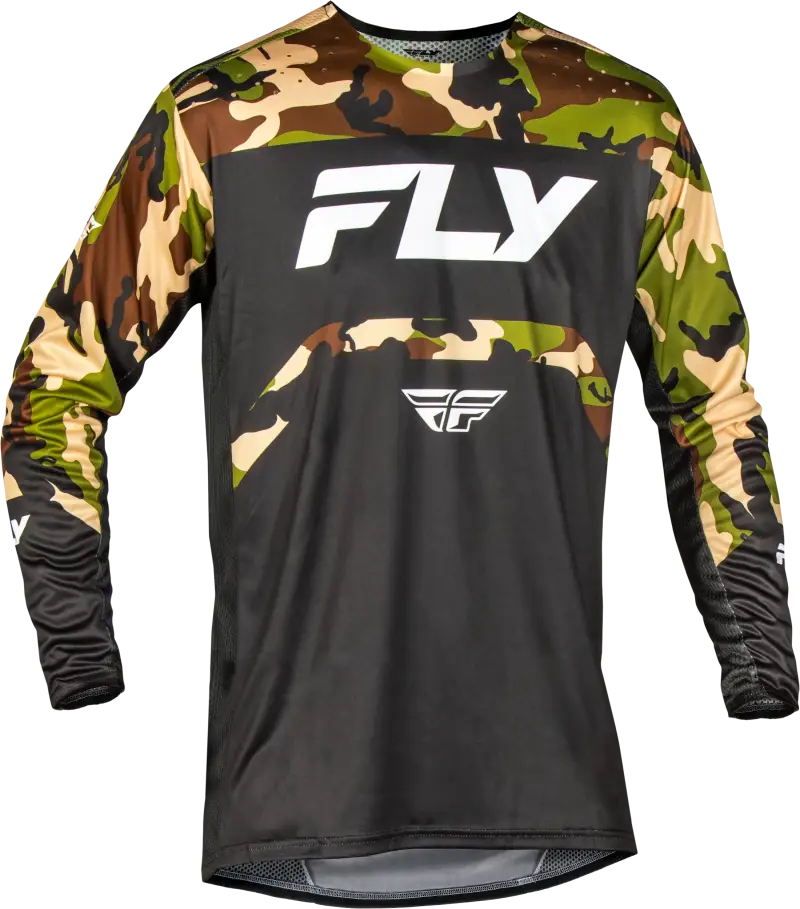 Youth Rayce Bicycle Jersey Black/Camo Yl - FLY RACING