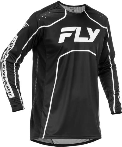 Youth Rayce Bicycle Jersey Black/White Ym - FLY RACING
