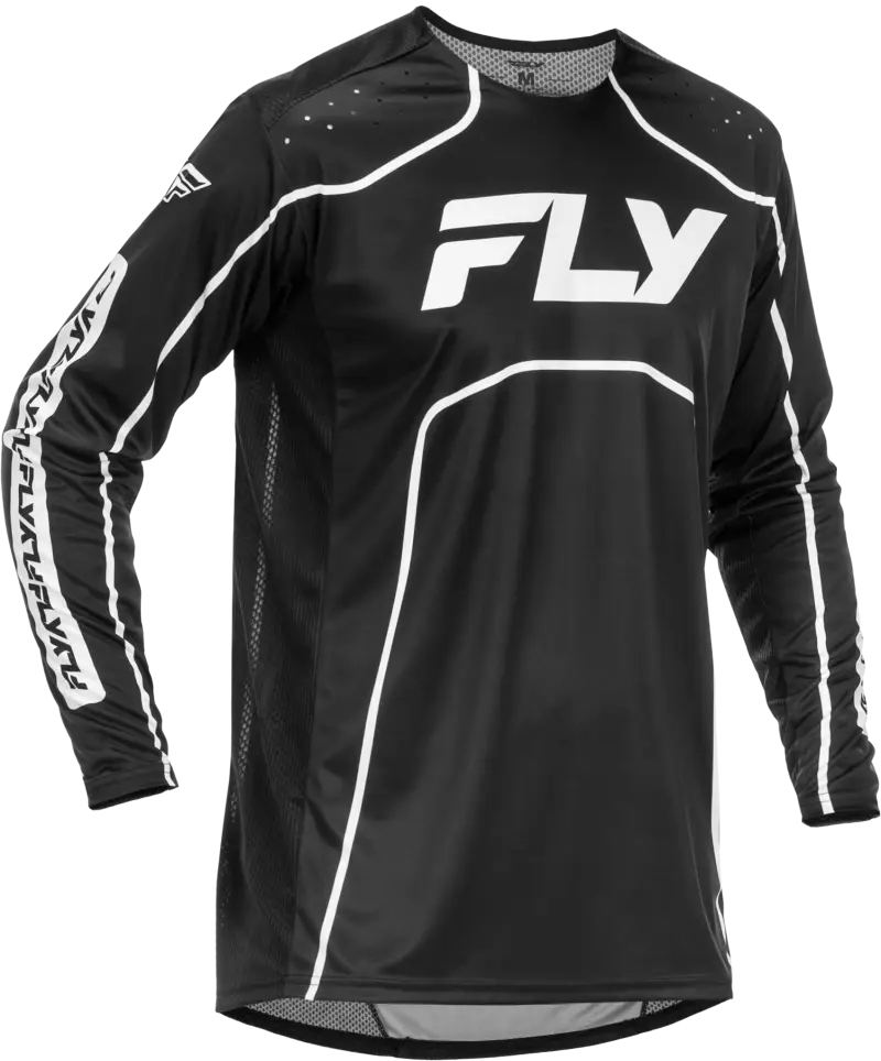 Youth Rayce Bicycle Jersey Black/White Ym - FLY RACING