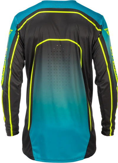 Youth Rayce Bicycle Jersey Teal/Black/Lime Ys - FLY RACING