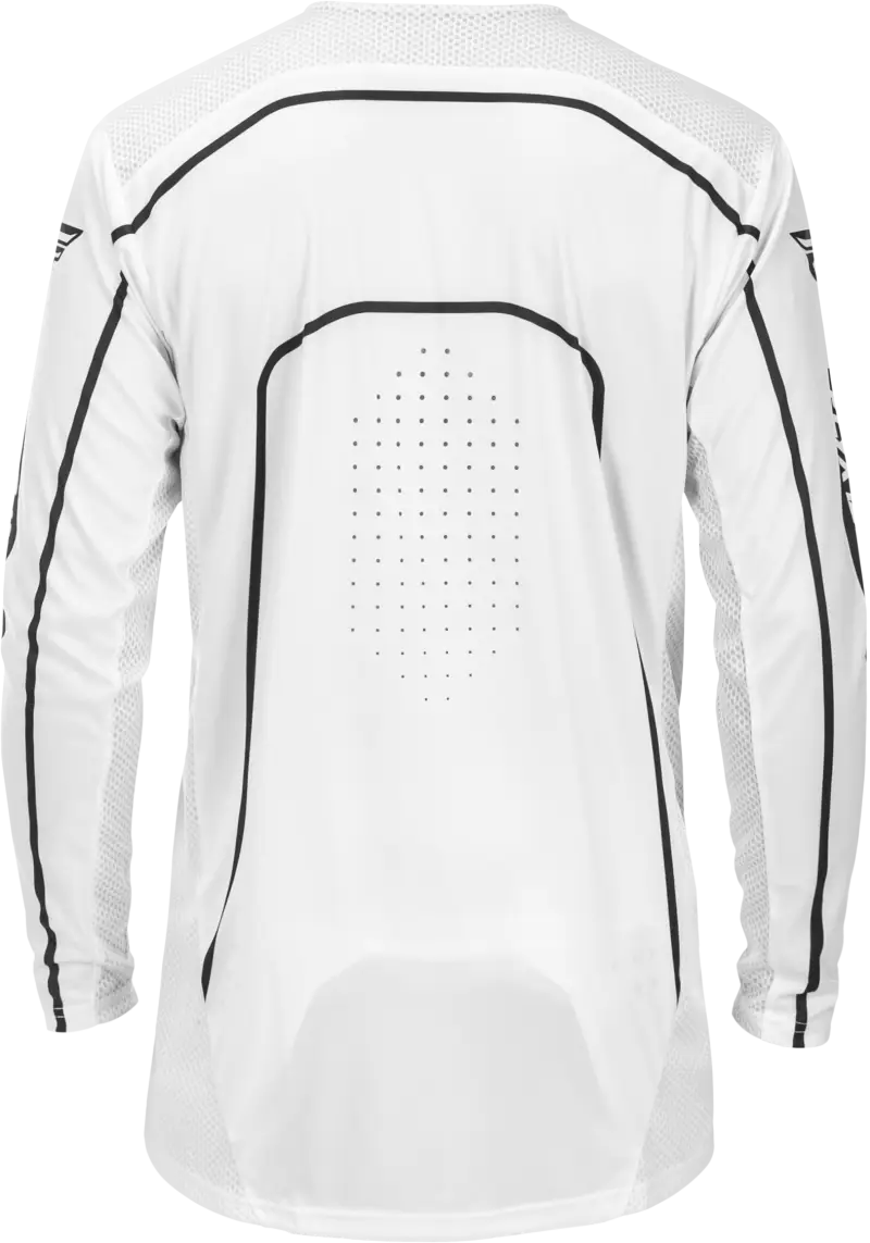 Youth Rayce Bicycle Jersey White/Black Yl - FLY RACING
