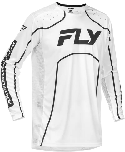 Youth Rayce Bicycle Jersey White/Black Yl - FLY RACING