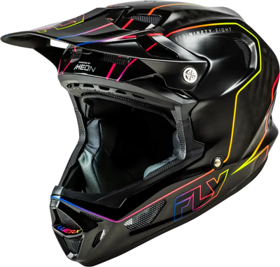 Yth Werx R Flow Carbon Hlmt Black Carbon/Black/Multi Yl - FLY RACING