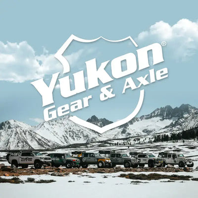Yukon Gear logo over off-road vehicles showcasing high performance gear set for Model 35