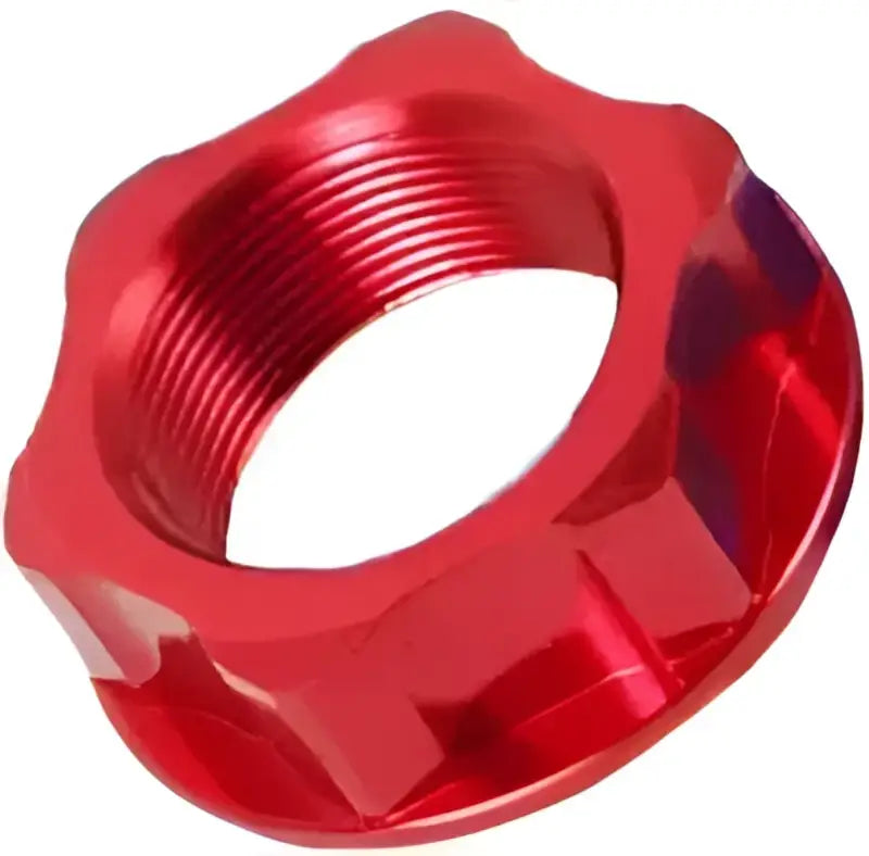 ZE58-2123 Steering Stem Nut & Bolt Red M24x30 P1.0 H12