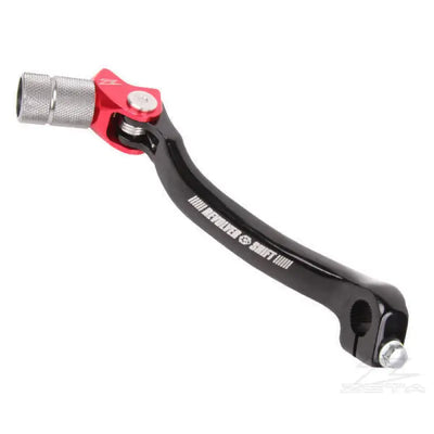 Black and red motorcycle shift lever Zeta ZE90-3412 Revolver Shift Lever Gas Red