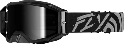 Zone Elite Goggle Grey/Black W/ Black Mirror/Smoke Lens - FLY RACING